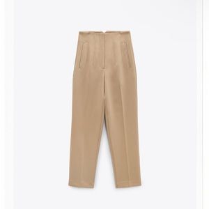 Zara high waist pants in taupe